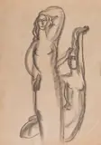 Mac (Mihail Filip) Constantinescu, Naiade, cărbune pe hârtie