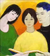 Studenta by Zina Blănuţă Etschberger, ulei pe pânză, offered Feb 2022