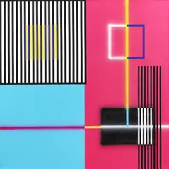 Materie primă 001 by Lost Optics, 2019, acrilic pe pânză, sold Feb 2022