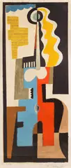 Alexandru Țipoia, Frumoasa blondă, 1968, gravură cu șablonul