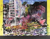 Norbert Dako-Graff, Nois.E.Scape, 2018, acrilic și spray pe pânză
