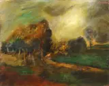 Mircea Ciobanu, Margine de pădure, ulei pe pânză