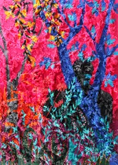 Stranger in the garden by Ionuț Barău, 2021, culori acrilice, spumă poliuretanică, pânză, sold Feb 2022