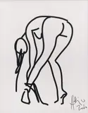 Horaţiu Mălăele, Nud cu spatele, 2020, serigrafie pe pânză