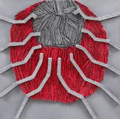 Modul by Florica Prevenda, 2015, tehnică mixtă pe pânză (acrilic, colaj și relief texturat), offered Feb 2022