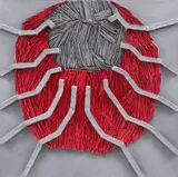 Florica Prevenda, Modul, 2015, tehnică mixtă pe pânză (acrilic, colaj și relief texturat)