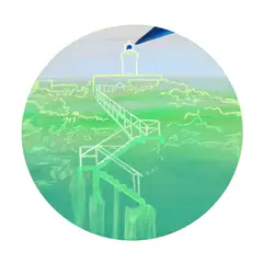 Mihaela Buhaev, Green (RGB/G), 2020, ulei pe placaj