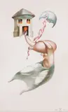 Jules Perahim, Tzadik, creioane colorate pe hârtie