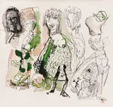 Vasile Kazar, Alai împărătesc, 1994, acuarelă și tuș pe hârtie