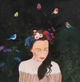Lost in reverie by Elleny Gherghe, 2021, ulei pe pânză, sold Feb 2022
