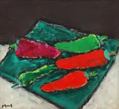 Legume by Ion Pacea, ulei pe carton, sold Feb 2022