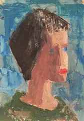 Gil Nicolescu, Adolescent, ulei și guașă pe carton