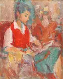 Ora de lectură by Ion Musceleanu, ulei pe pfl, offered Feb 2022