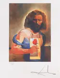 Inima sfântă a lui Iisus by Salvador Dalí, cromolitografie, sold Jan 2022