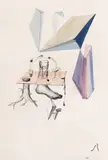 Victor Brauner, Stephan Roll, tuș și acuarelă pe hârtie