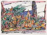 Marcel Janco, Vedere din Amsterdam, cromolitografie