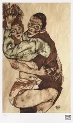 Iubire by Egon Schiele, cromolitografie, sold Jan 2022