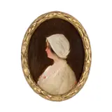 Țărăncuță by Leon Biju, ulei pe carton, sold Jan 2022