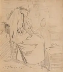 În drum spre Malta by Leon Biju, 1914, creion pe hârtie, sold Jan 2022