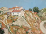 Simion Zaharia, Peisaj din Balcic, ulei pe carton