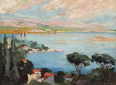 Rudolf Négely, Golf la Adriatică, ulei pe pânză