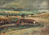 Iosif Rosenblut, Drumul spre cișmea (Balcic), 1939, ulei pe pânză