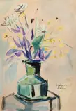 Flori de primăvară by Margareta Sterian, acuarelă pe hârtie, sold Jan 2022