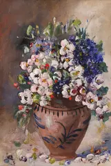 Flori de câmp by Coman Ardeleanu, ulei pe carton, sold Jan 2022