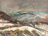 Iosif Rosenblut, Peisaj de iarnă, 1946, ulei pe pânză