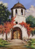 Mişu Teişanu, Intrarea la mănăstire, pastel pe hârtie
