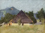 Stavru Tarasov, La poalele muntelui, ulei pe carton