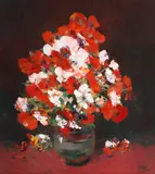 Maci by Nicolae Blei, ulei pe pânză, sold Jan 2022