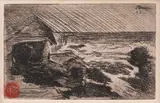 Gheorghe Petrașcu, Tăbăcărie la mare, 1931, acvaforte și gravură cu acul