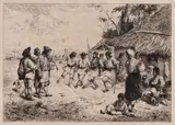 Theodor Aman, Horă, acvaforte și gravură cu acul