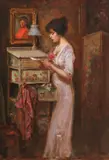 Nicolae Vermont, Scrisoarea, 1915, ulei pe carton