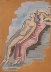 Romeo Storck, Ulise și Circe, ulei pe carton