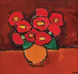 Anemone by Ion Pacea, ulei pe carton, sold Dec 2021