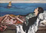 Samuel Mützner, Visare (Rodica Maniu la Balcic), 1926, ulei pe carton