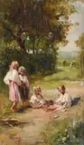 Theodor Aman, Copii cu vitele, 1875-1880, ulei pe lemn