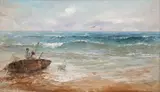 Eugen Voinescu, Pescari la malul mării, ulei pe pânză