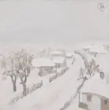 Peisaj de iarnă by Constantin Piliuță, 1986, ulei pe pânză, sold Dec 2021