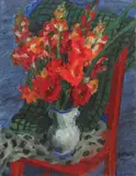 Nicolae Stoica, Gladiole, 1940, ulei pe pânză