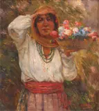Jean Neylies, Florăreasă din Obor, ulei pe pânză