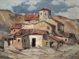Jean Cheller, Case la Balcic, ulei pe lemn