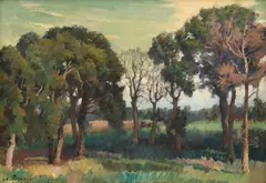 Peisaj de vară by Stefan Popescu, ulei pe pânză, offered Dec 2021