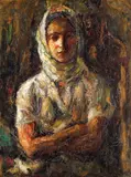 Țărăncuță by Rudolf Schweitzer–Cumpăna, ulei pe pânză, sold Dec 2021