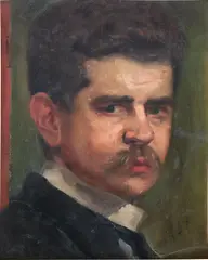 Frederic Storck, Autoportret, ulei pe carton