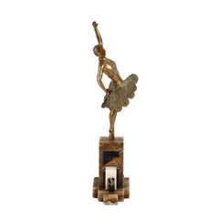 Michel Podiebrad, Dansatoarea, cca.1920, bronz, marmură
