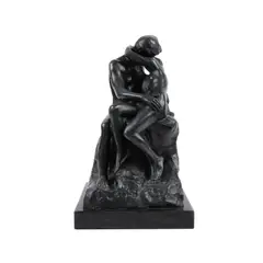 Auguste Rodin, Sărutul, bronz cu patină neagră