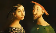 Georges Mazilu, Couple Royal, acrilic pe pânză